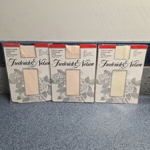 Frederick & Nelson Vintage Stretch Sheer To Waist Pantyhose Set(3)Size C, NWT